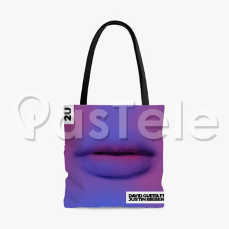 2 U David Guetta feat Justin Bieber Custom Personalized Tote Bag Polyester Cotton Bags Unisex