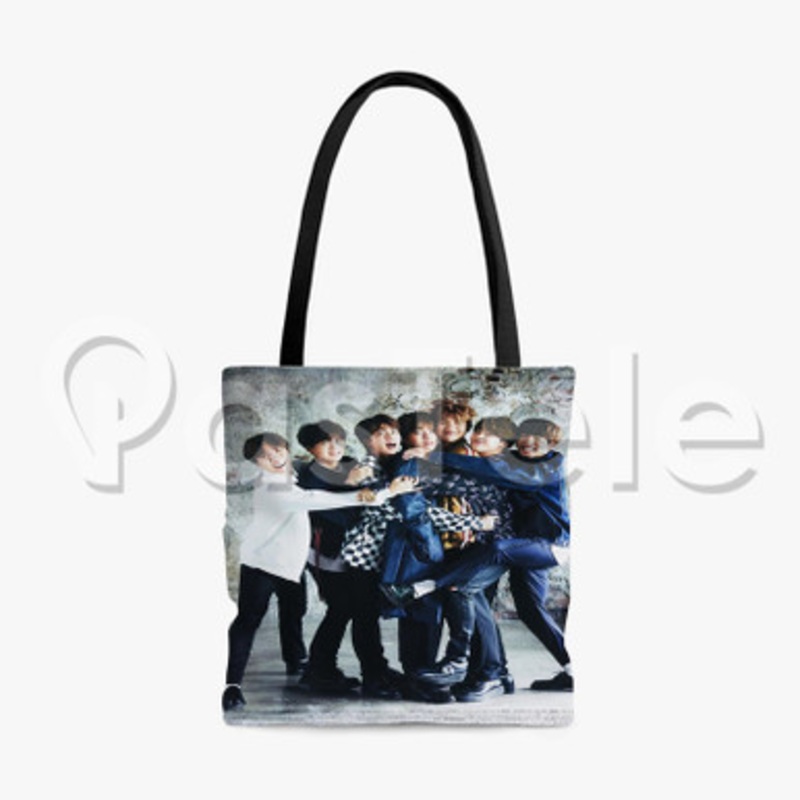 BTS Bangtan Boys Custom Personalized Tote Bag Polyester Cotton Bags Unisex