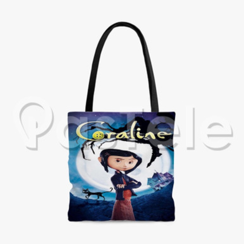 Coraline Custom Personalized Tote Polyester Cotton Bags Unisex