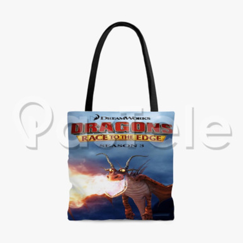 Dragons Race to the Edge Custom Personalized Tote Polyester Cotton Bags Unisex