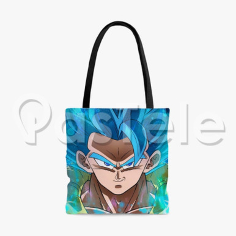 Gogeta Blue Custom Personalized Tote Polyester Cotton Bags Unisex