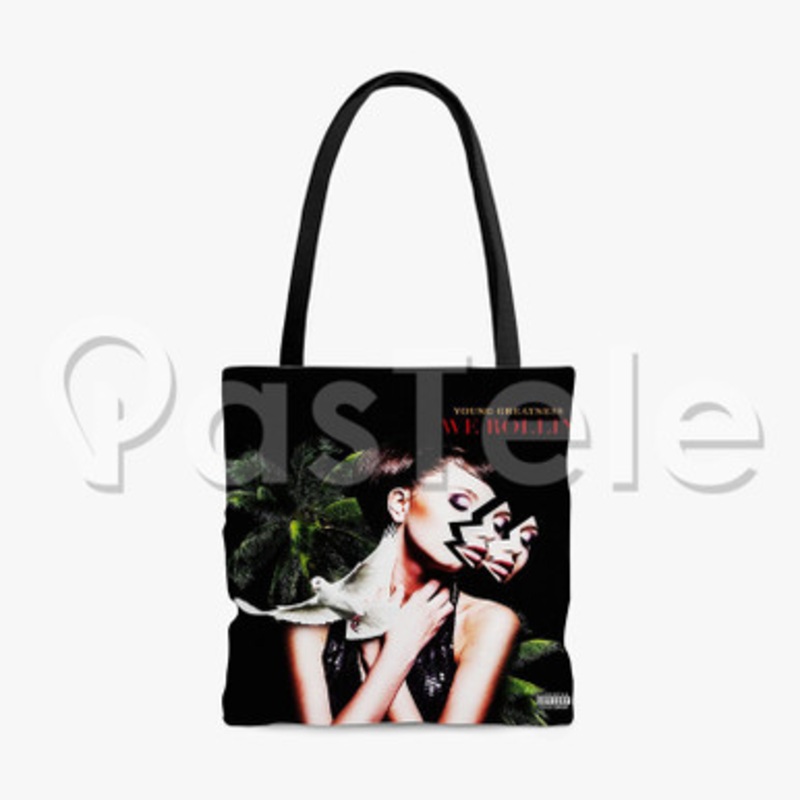 We Rollin Young Greatness Custom Personalized Tote Bag Polyester Cotton Bags Unisex