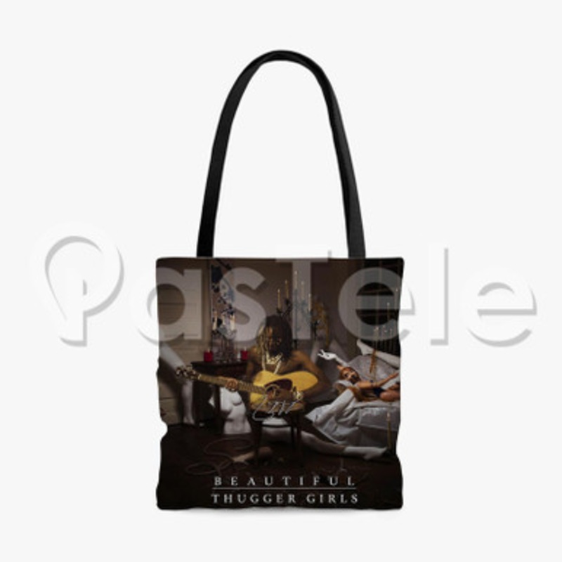 Young Thug Beautiful Thugger Girls Custom Personalized Tote Bag Polyester Cotton Bags Unisex