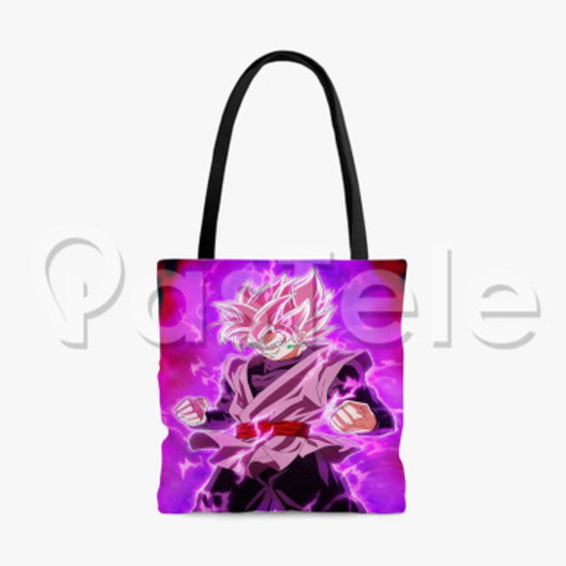 Black Super Saiyan Rose Custom Personalized Tote Bag Polyester Cotton Bags Unisex