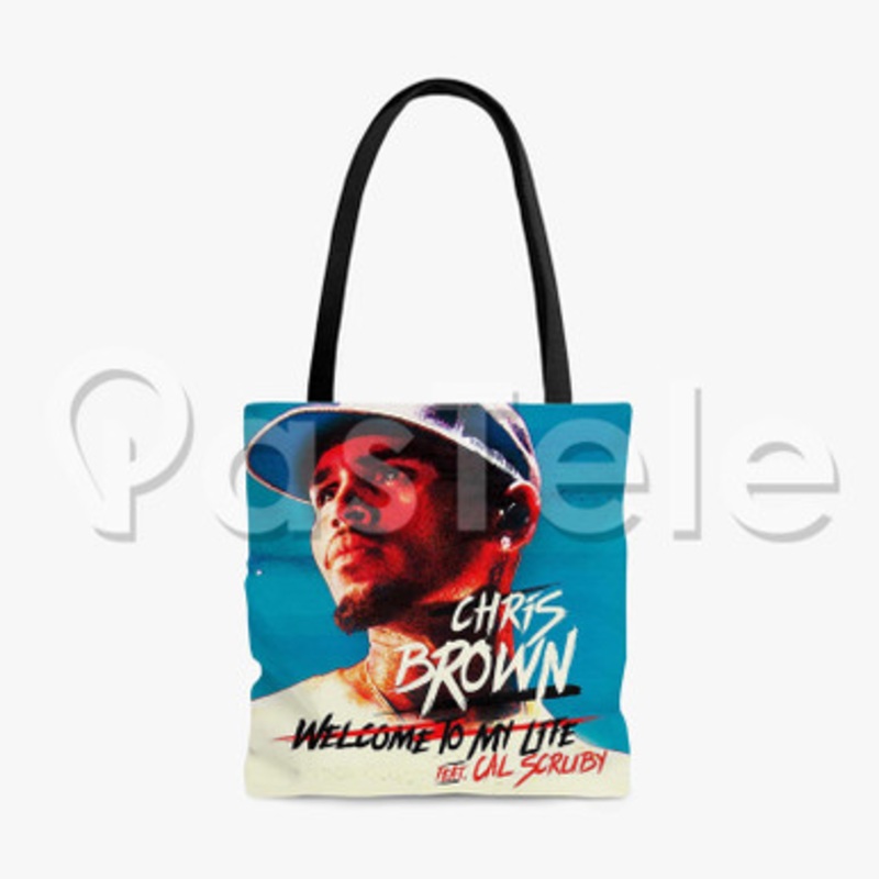 Welcome To My Life Chris Brown Custom Personalized Tote Bag Polyester Cotton Bags Unisex