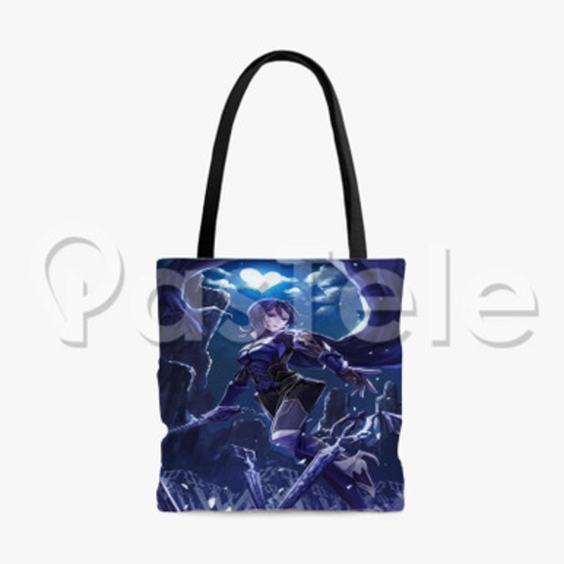 Aqua Kingdom Hearts Custom Personalized Tote Bag Polyester Cotton Bags Unisex