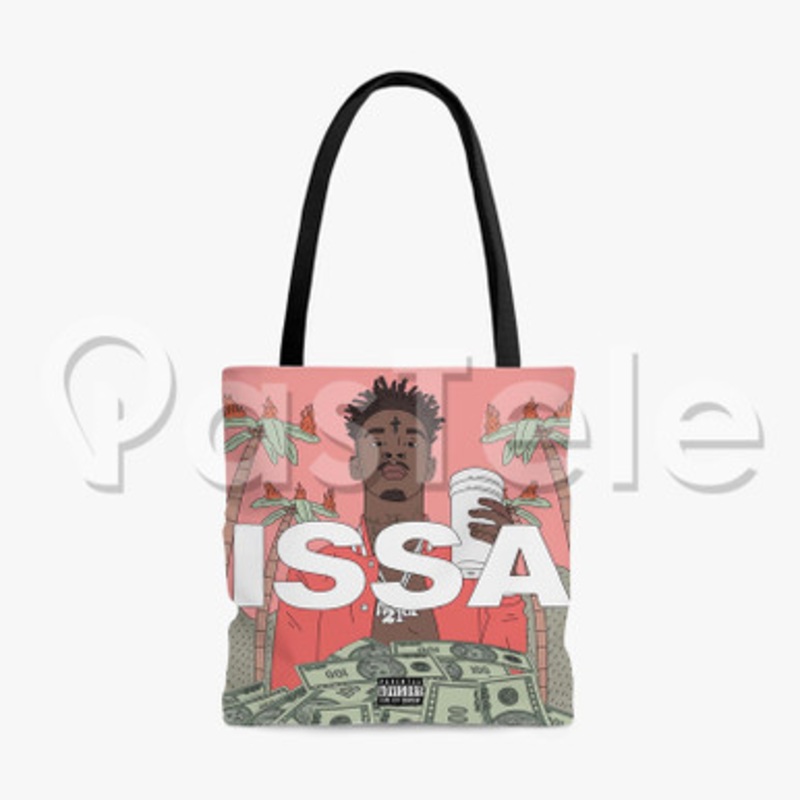 21 Savage Baby Girl Custom Personalized Tote Bag Polyester Cotton Bags Unisex