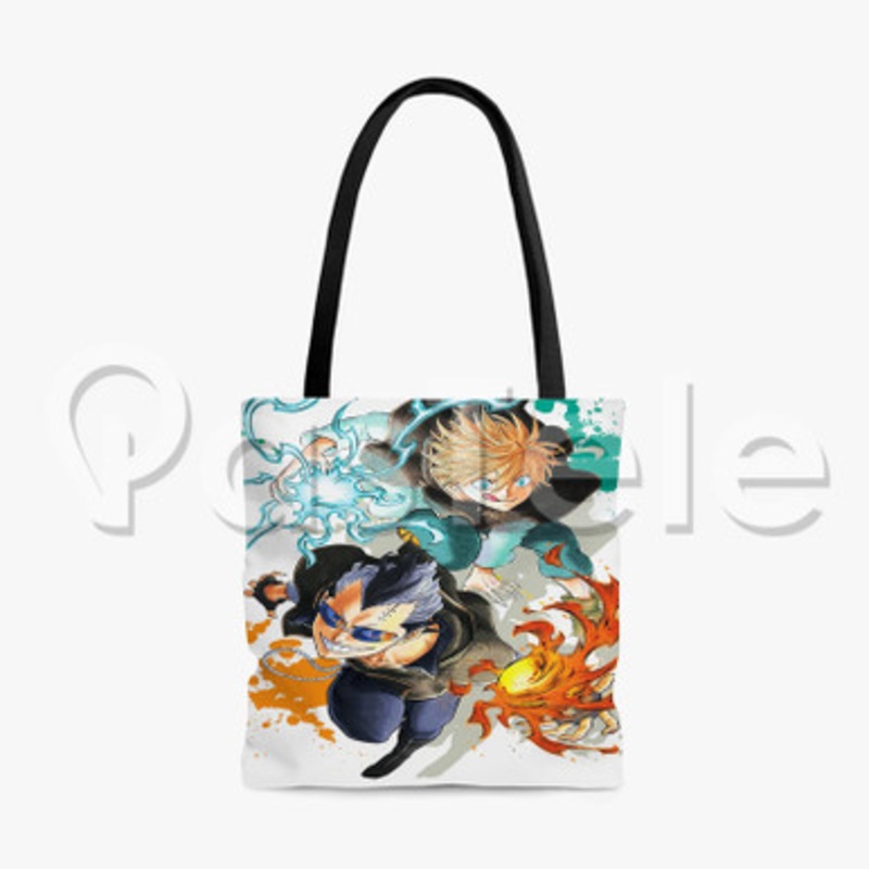 Black Clover Custom Personalized Tote Bag Polyester Cotton Bags