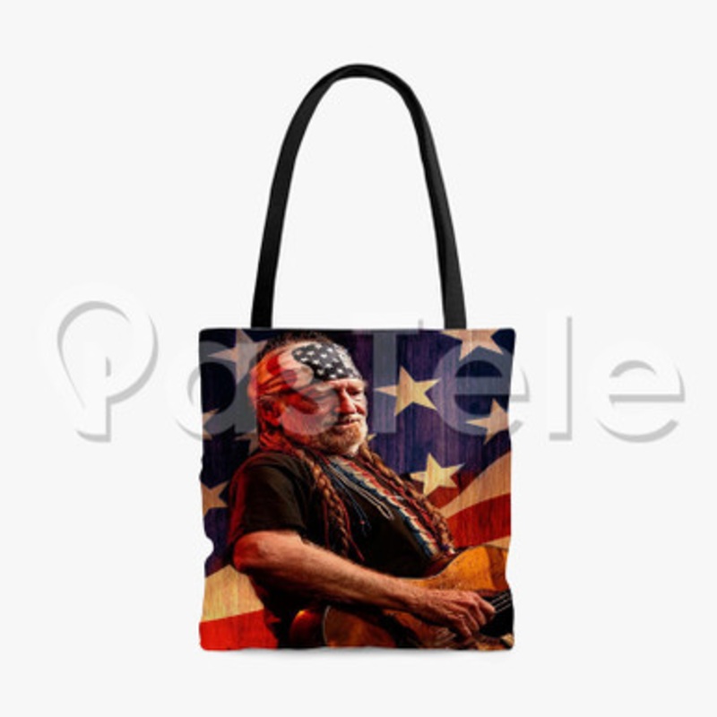 Willie Nelson Custom Personalized Tote Bag Polyester Cotton Bags Unisex