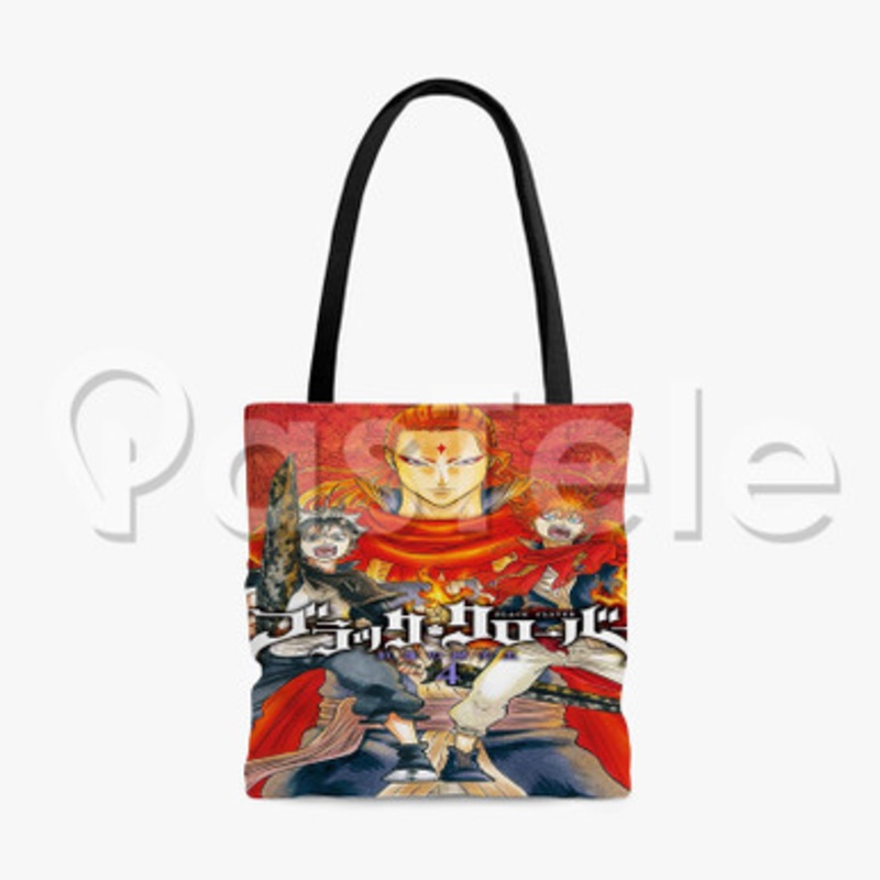 Black Clover Volume 4 Custom Personalized Tote Bag Polyester Cotton Bags