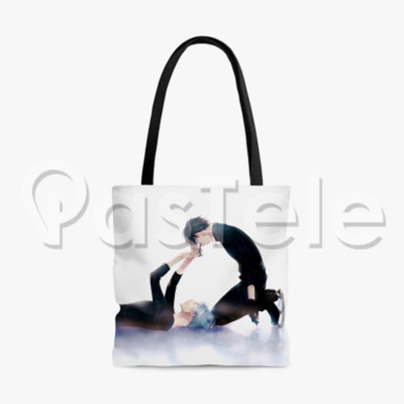 Yuuri Katsuki Viktor Nikiforov Yuri on Ice Custom Personalized Tote Bag Polyester Cotton Bags
