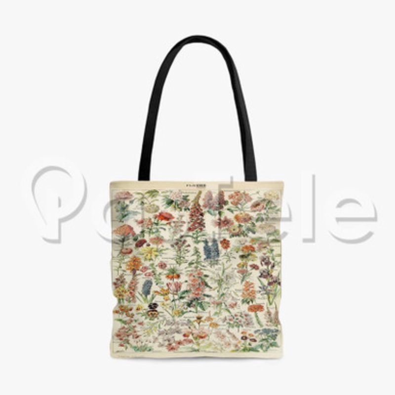 Adolphe Millot Fleurs Custom Personalized Tote Bag Polyester Cotton Bags