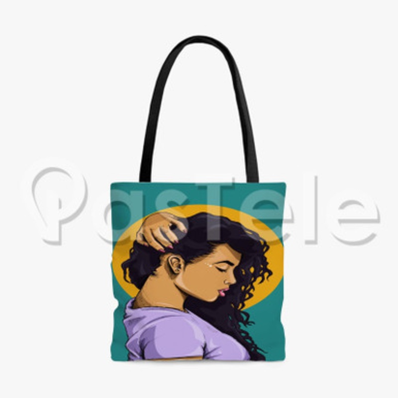 African American Girl Custom Personalized Tote Bag Polyester Cotton Bags