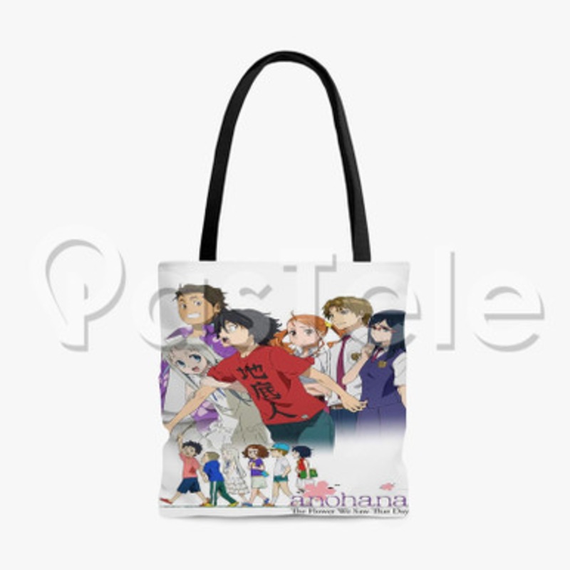 Anohana The Flower We Saw That Day Custom Personalized Tote Bag Polyester Cotton Bags