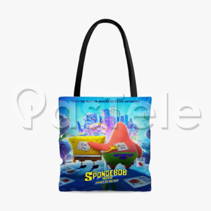 The Spongebob Movie Sponge on the Run Custom Personalized Tote Bag Polyester Cotton Bags