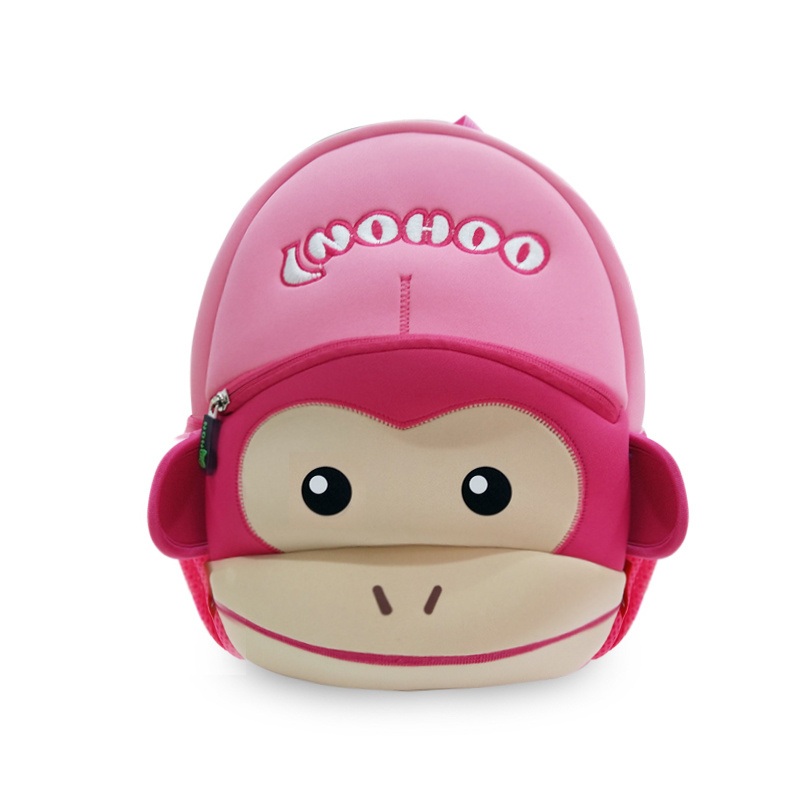 2016 China Supplier Cute Monkey Kids Backpack Pink Children School Bag Neoprene – Backpack and Kids Backpack price