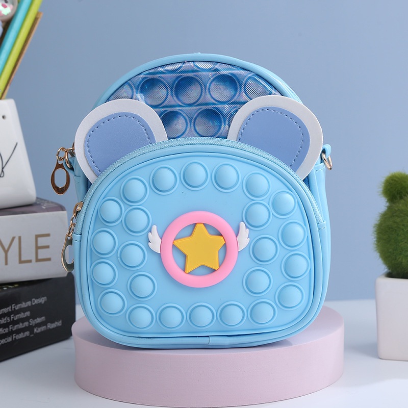 2022 New Fashion Waterproof Pop Itting Push Bubble Fidget Toy Kid Cartoon Schoolbag Silicone Children Backpack School Bag – Fidget Backpack School and Silicone Backpack Kids price
