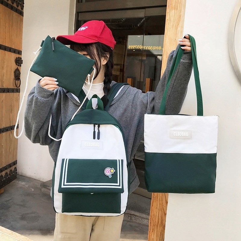 Wholesale Teenage Bookbag Rucksack Canvas Waterproof Student Backpack Set – Backpack and School Bag price