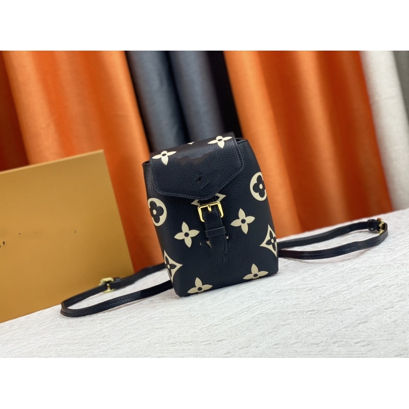 Womens Grained Cowhide Snap Button Closure Adjustable Shoulder Strap Backpack Backpack Small Size Elephant Black – Backpack and Handbags price