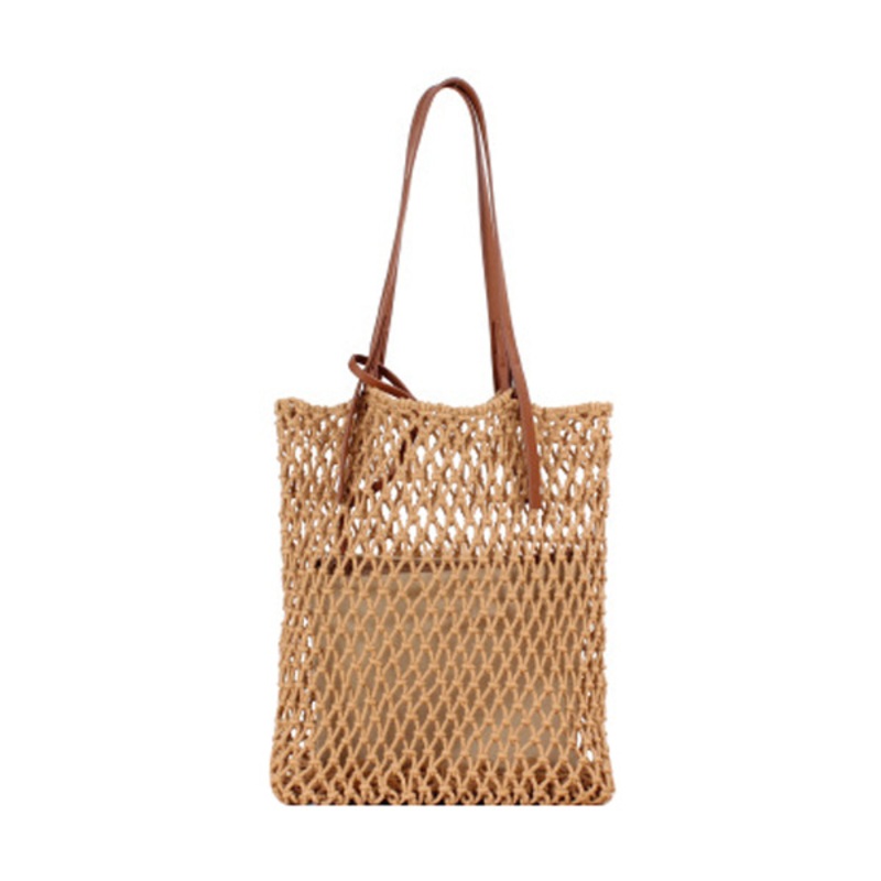 Hot Selling Products Fashion Popular Mesh Rope Weaving Reticulate Hollow Straw Beach Hand Bag for Woven – Bag and Reticule price