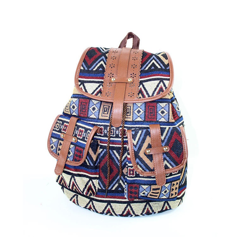 New Multifunction Intricate Print Women Backpack High Quality Backpack Large Capacity Travel Bagpack School Bag – Travel Backpack and Backpack Bag price
