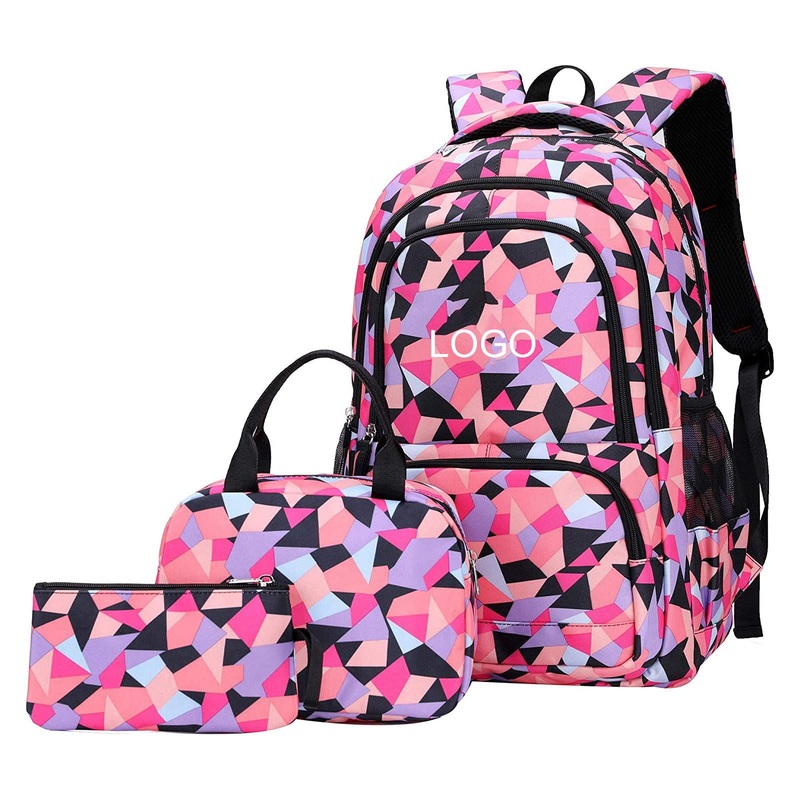 School Backpack for Students 3 Pieces in 1 Bookbag Lunch Bag Pencil Case Set with Custom Logo Backpack – School Bag and Backpack price