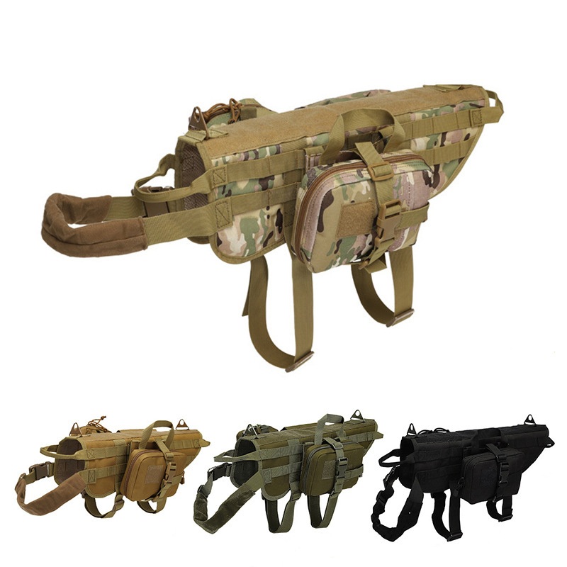 Manufacturer Large and Medium-Sized Dog Tactical Vest Molle Vest for Practical Training Dog Vest – Tactical Backpack and Waterproof Bag price