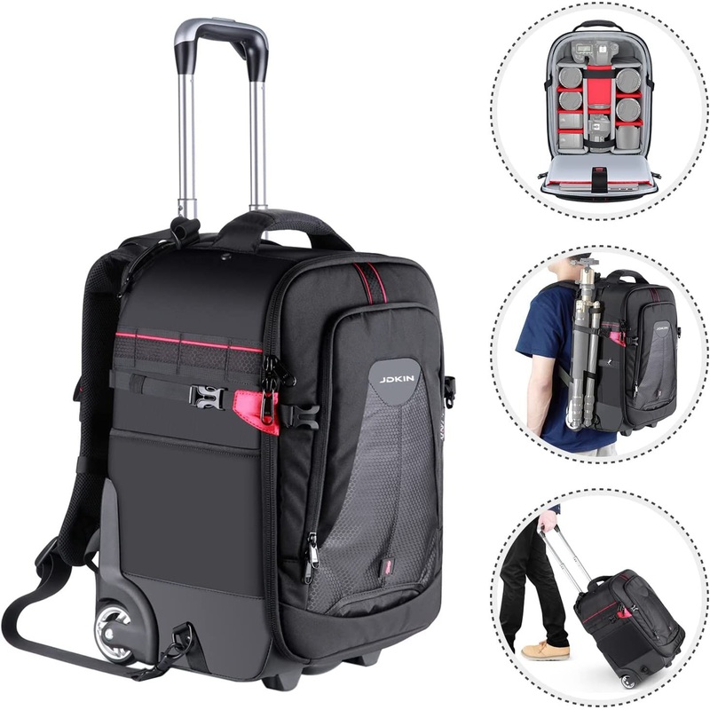 2-in-1 Rolling Camera Backpack Trolley Case Bag – Camera Backpack and Rolling Camera Backpack price