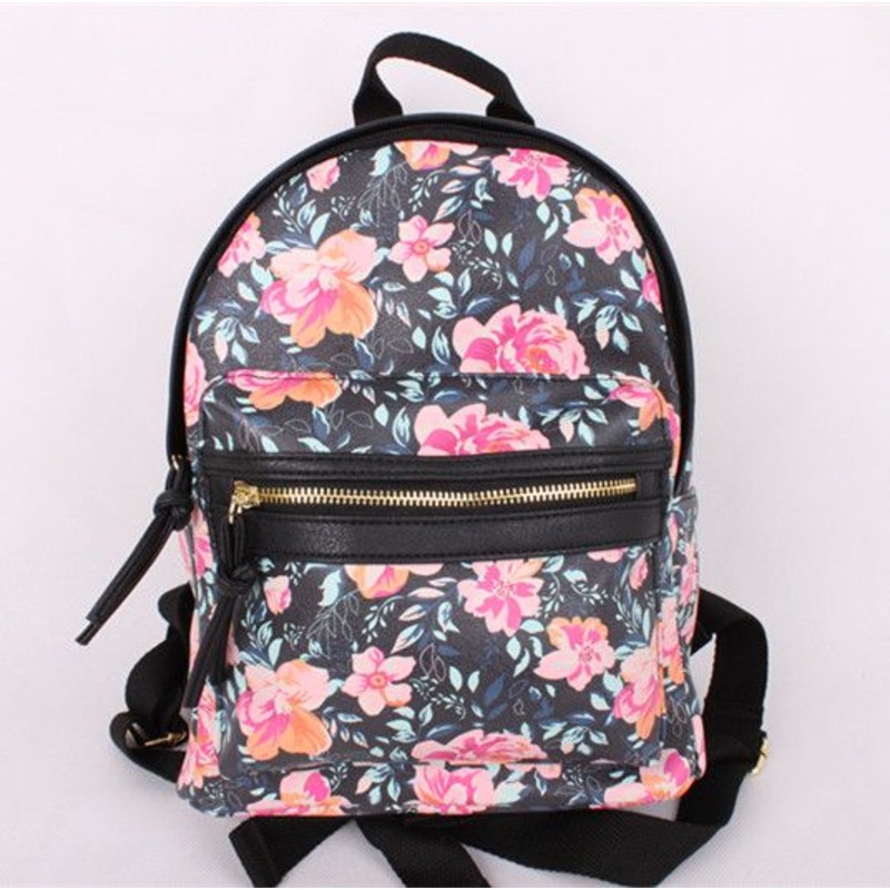 New Design Students Nylon Printing Flower Rose Backpacks – Quilting Handbags and Woman Backpack price