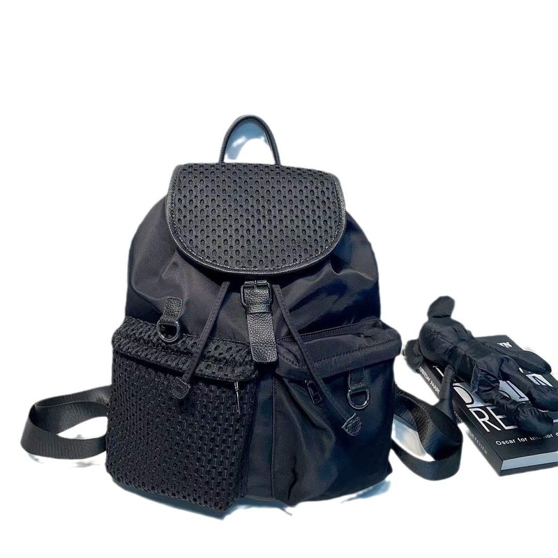 Stylish Denim Retro Womens School Bag Pull String Flip Travel Bag Practical Multi-Pocket Bag Large Capacity Hanging Ornaments Backpack – Bag and Handbags price