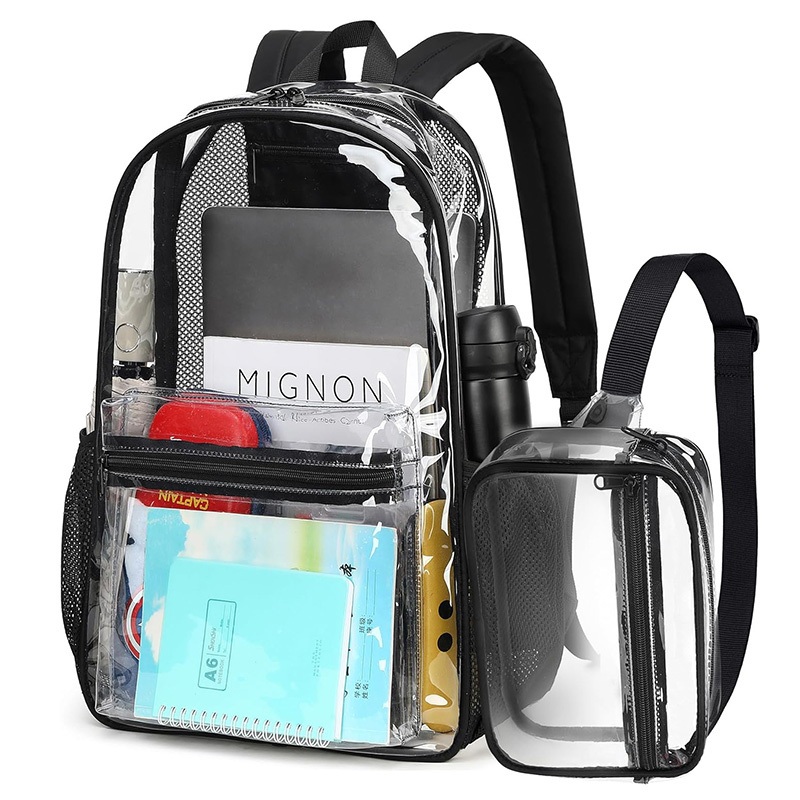 Wholesale Waterproof Clear PVC Backpack Transparent School Bag for Travel – Shoulder Bag and Custom Bag price