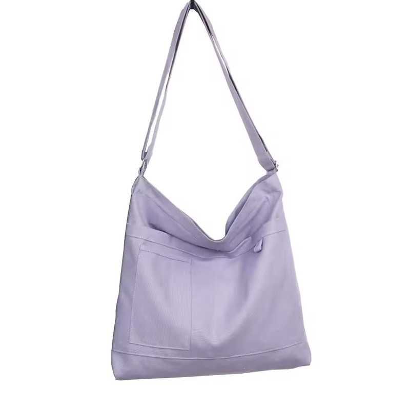 Womens Economical Cotton Canvas Tote Shoulder Crossbody Bag with 3 External Pockets & Zipper Closure – Bag Backpack and Laptop Backpack price