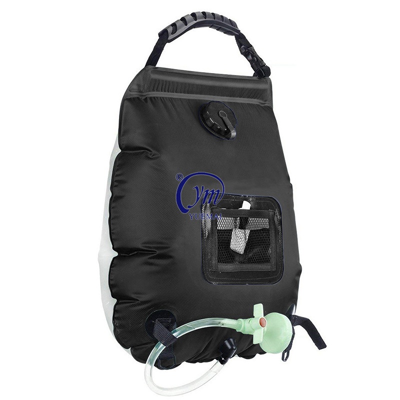 Yuemai Hot Sale Wild Survival Solar Heating 20L Storage Portable Shower Bag – Shower Bag and Solar Heated Shower Bag price
