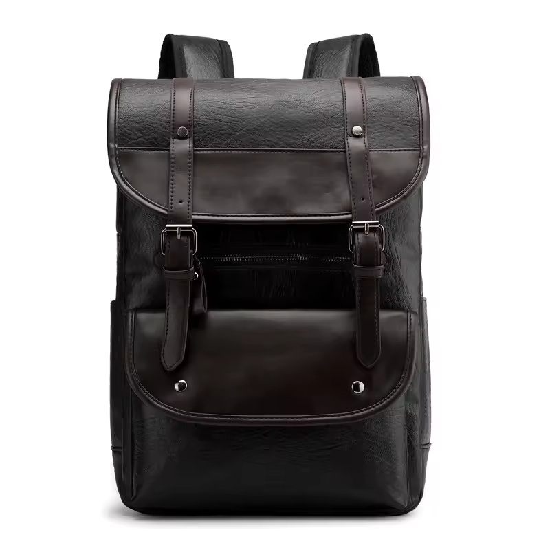 2025 Vintage Waterproof Men Leather Travel Business 17 Inch Laptop Backpacks Export Bags – Travel Bag and Casual Computer Bag price