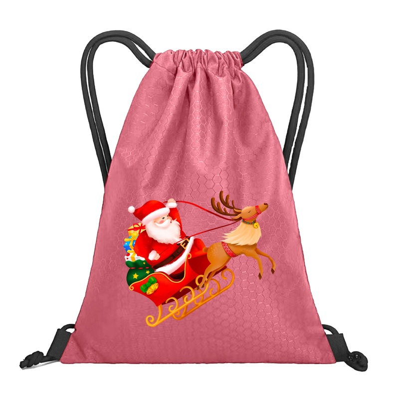 Polyester Christmas Drawstring Bag Factory Direct Eco-Friendly Custom Logo Bag for Festive Giving Waterproof Christmas Bag – Drawstring Bag and Christmas Bag price