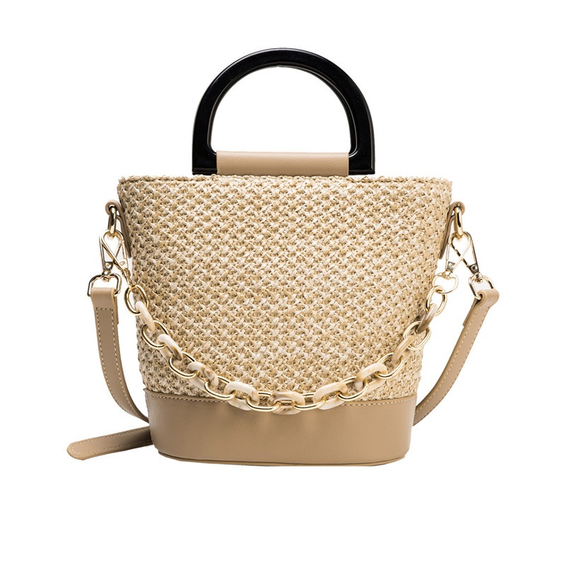 Straw Bag Ladies Bag Vintage Woven Bucket Shoulder Bag – Straw Bag and Braided Bag price