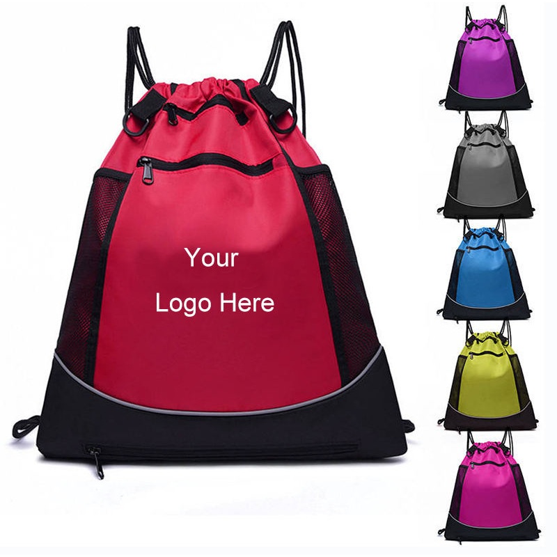 Drawstring Backpack Heavy Duty Mesh Soccer Football Sports Equipment Net Basketball Bag – Soccer Backpack and Draw String Bag price