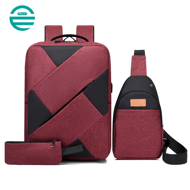 Fuliya Custom New Backpack Business Notebook Bag Durable Large Capacity Casual Travel 3 Piece Set Laptop Backpacks – Backpack and Laptop Backpack price