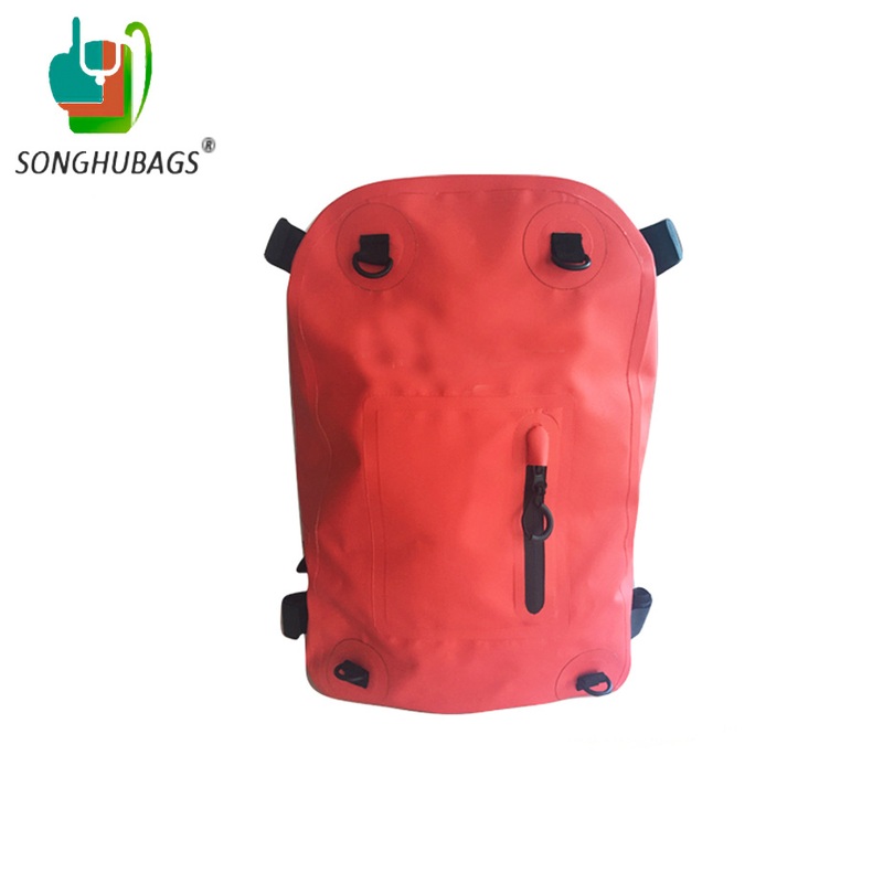 New Arrival Orange Red Unisex Human Man Fashion PVC Tarpaulin Outdoor Sports School Travel Hunting Hiking Waterproof Dry Shoulder Roll Tube Backpack Bag – Bag and Waterproof Bag price