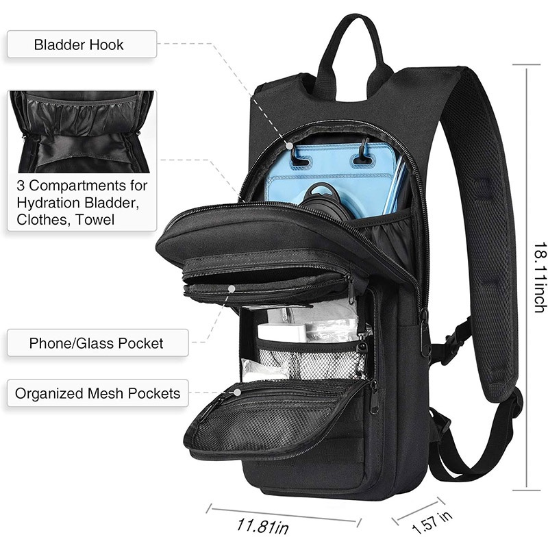 3L Hydration Backpack, Water Backpack with TPU Water Bladder, Tactical Hydration Pack – Hydration Backpack Men and Running Water Backpack price
