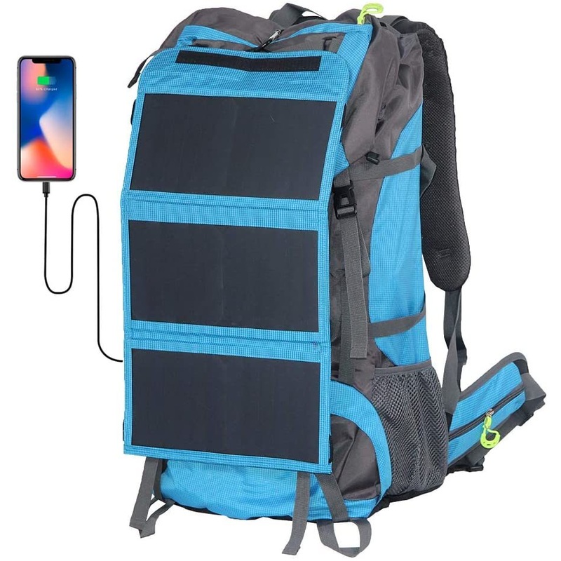 External Frame Hiking Backpack 68L with 20 Watts Solar Charger Panel – Hiking Backpack and Solar Backpack price