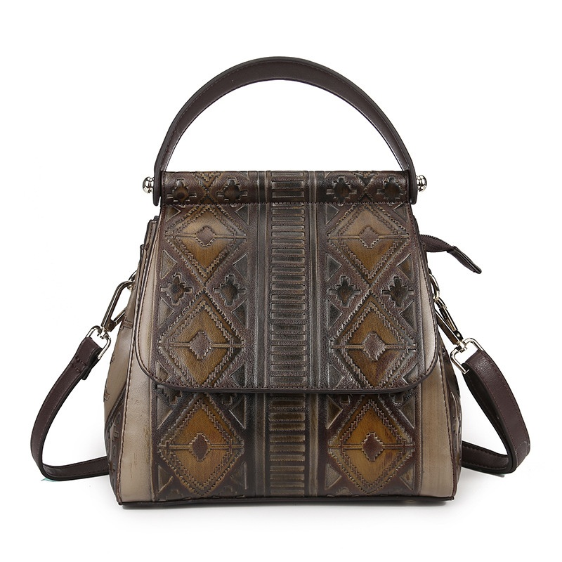 Manufacturer Price OEM ODM Design Good Quality Brown Leather Ladies Purse Women Backpack – Backpack and Women Backpack price