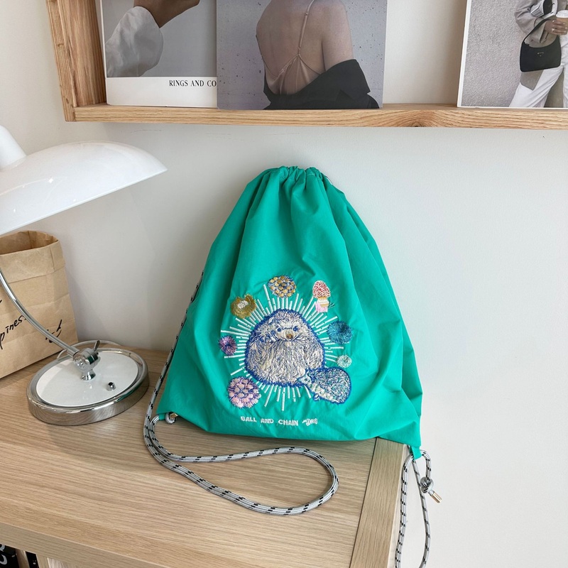 Wholesales Street-Style Eco-Friendly Backpack  New Arrival Cute Embroidered Large-Capacity Womens Casual High Quality Nylon Backpack Bag – Travel Backpack and Bag Backpack price