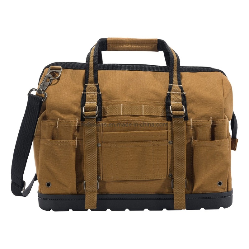 16-Inch Close Top Wide Mouth Multifunction Canvas Tool Storage Bag with Waterproof Rubber Base – Engineer Tool Bag and Gear Tools Bag price