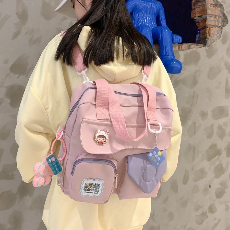 Instagram Japanese Diagonal Cross Bag New Korean Version Large Capacity Student Forest Small Fresh Multi-Purpose Bag – Student Backpack and Backpack price