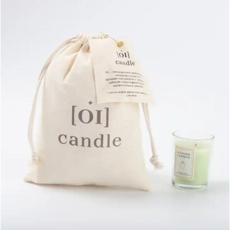Organic Round Bottom Natural Canvas Pouch Bag for Candle Custom Logo Printed Cotton Drawstring Candle Bag – Canvas Pouch Bag and Pouch Bag price