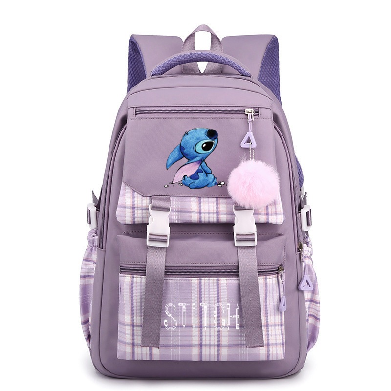 Plaid Cartoon Backpack with Pockets, Multi – Color for Teen Girls, Students, School, Wholesale Needs & Travel Commutes – Cartoon Character Backpack and Multi – Compartment Backpack price