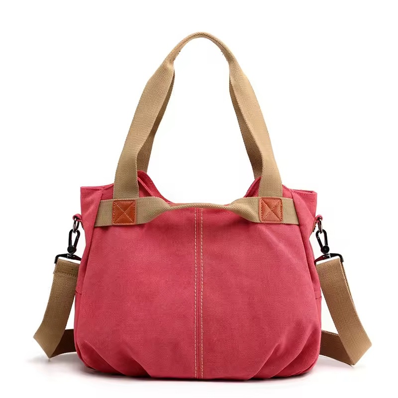 Custom Solid-Color Canvas Tote Bag  High-Capacity Womens Lady Shoulder Handbag – Bag Backpack and Laptop Backpack price