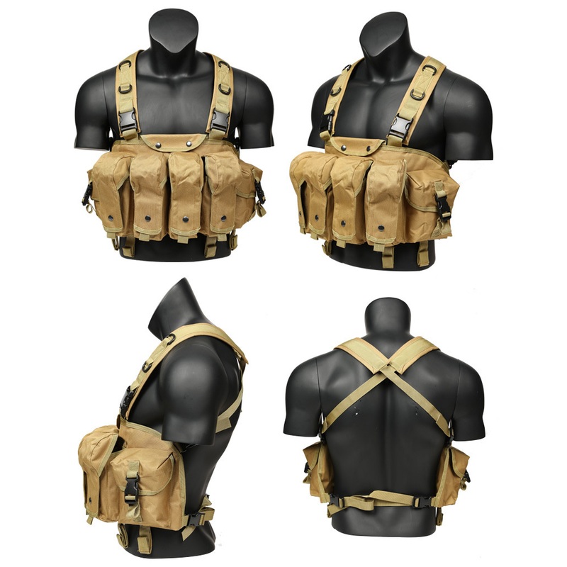 Tactical Vest with Multiple Pouches Lightweight Outdoor Chest Rig Vest – Tactical Bag and Tactical Gear price