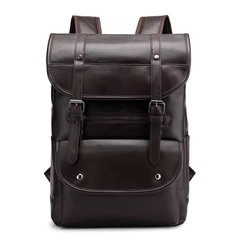 Vintage Waterproof Men Leather Travel Business 17 Inch Laptop Bags – Travel Bag and Casual Computer Bag price